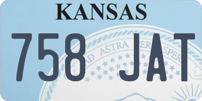 KS license plate 758JAT