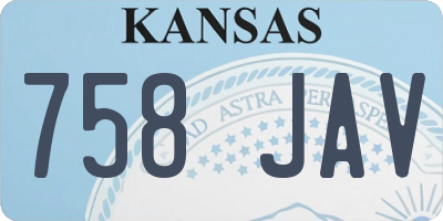 KS license plate 758JAV