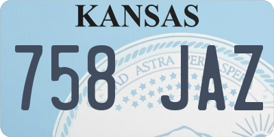 KS license plate 758JAZ