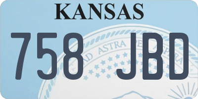 KS license plate 758JBD