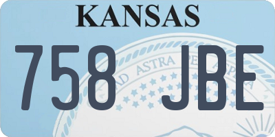 KS license plate 758JBE