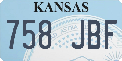 KS license plate 758JBF