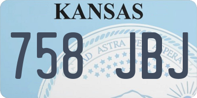 KS license plate 758JBJ