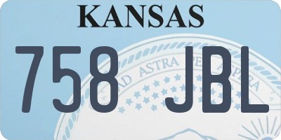 KS license plate 758JBL