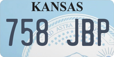 KS license plate 758JBP