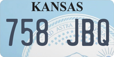 KS license plate 758JBQ