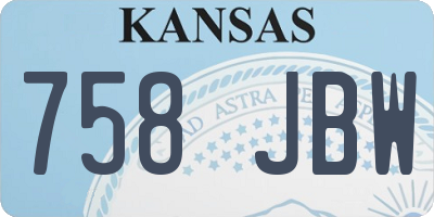 KS license plate 758JBW