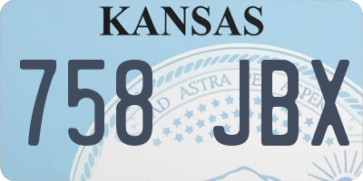 KS license plate 758JBX