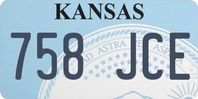 KS license plate 758JCE