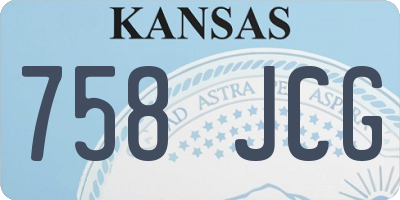 KS license plate 758JCG