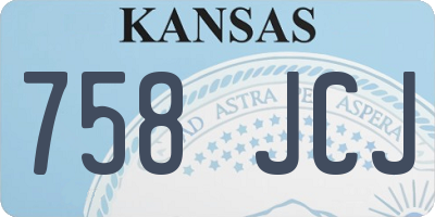 KS license plate 758JCJ