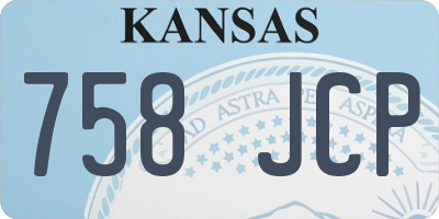 KS license plate 758JCP