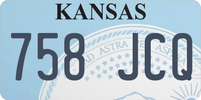 KS license plate 758JCQ