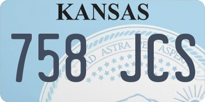 KS license plate 758JCS