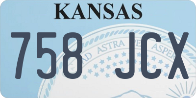 KS license plate 758JCX