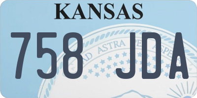 KS license plate 758JDA