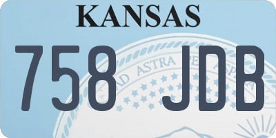 KS license plate 758JDB