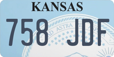 KS license plate 758JDF