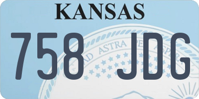 KS license plate 758JDG