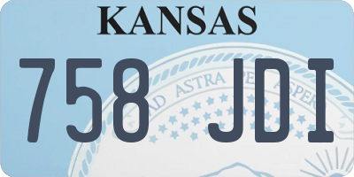 KS license plate 758JDI