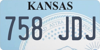 KS license plate 758JDJ