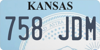 KS license plate 758JDM