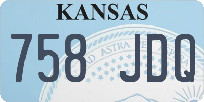 KS license plate 758JDQ