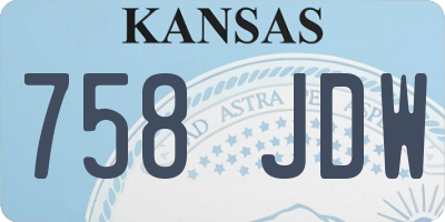 KS license plate 758JDW