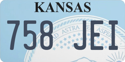KS license plate 758JEI