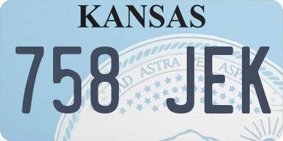 KS license plate 758JEK