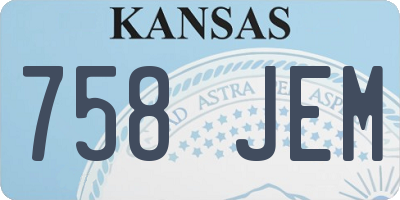 KS license plate 758JEM