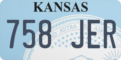 KS license plate 758JER