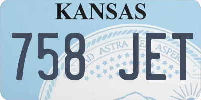 KS license plate 758JET