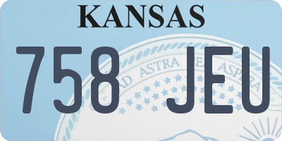 KS license plate 758JEU