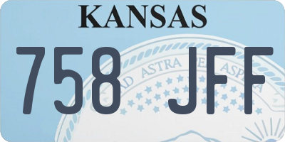 KS license plate 758JFF