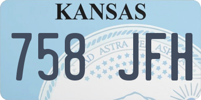 KS license plate 758JFH