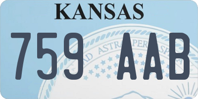 KS license plate 759AAB