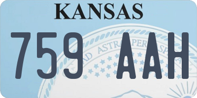 KS license plate 759AAH