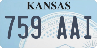 KS license plate 759AAI