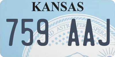 KS license plate 759AAJ