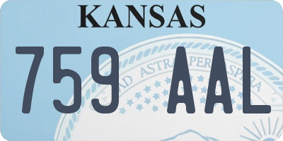 KS license plate 759AAL