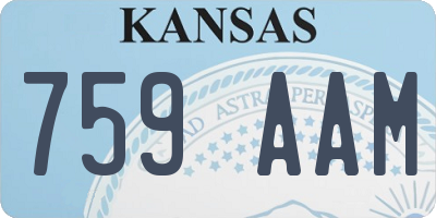 KS license plate 759AAM