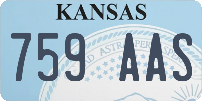 KS license plate 759AAS