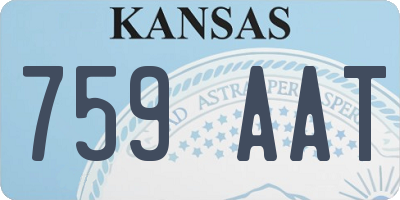 KS license plate 759AAT
