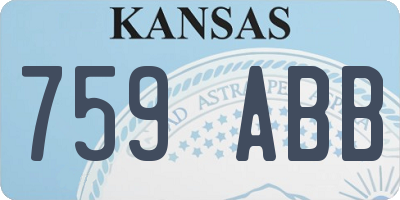 KS license plate 759ABB