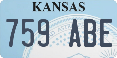 KS license plate 759ABE