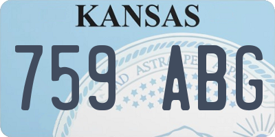 KS license plate 759ABG