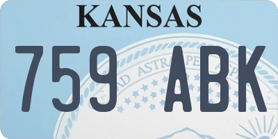 KS license plate 759ABK