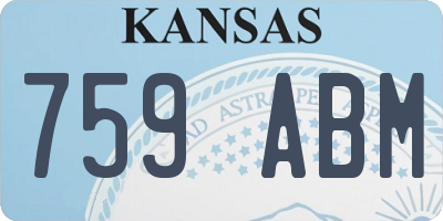 KS license plate 759ABM