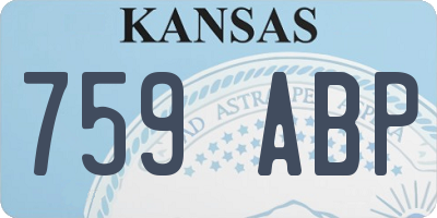 KS license plate 759ABP